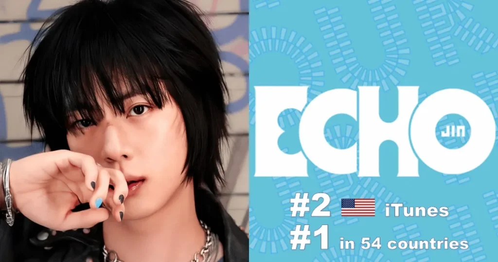BTS's Jin Tops Global iTunes Charts With "Echo" And "Don't Say You Love Me" 2 Jin Don't Say You Love Me