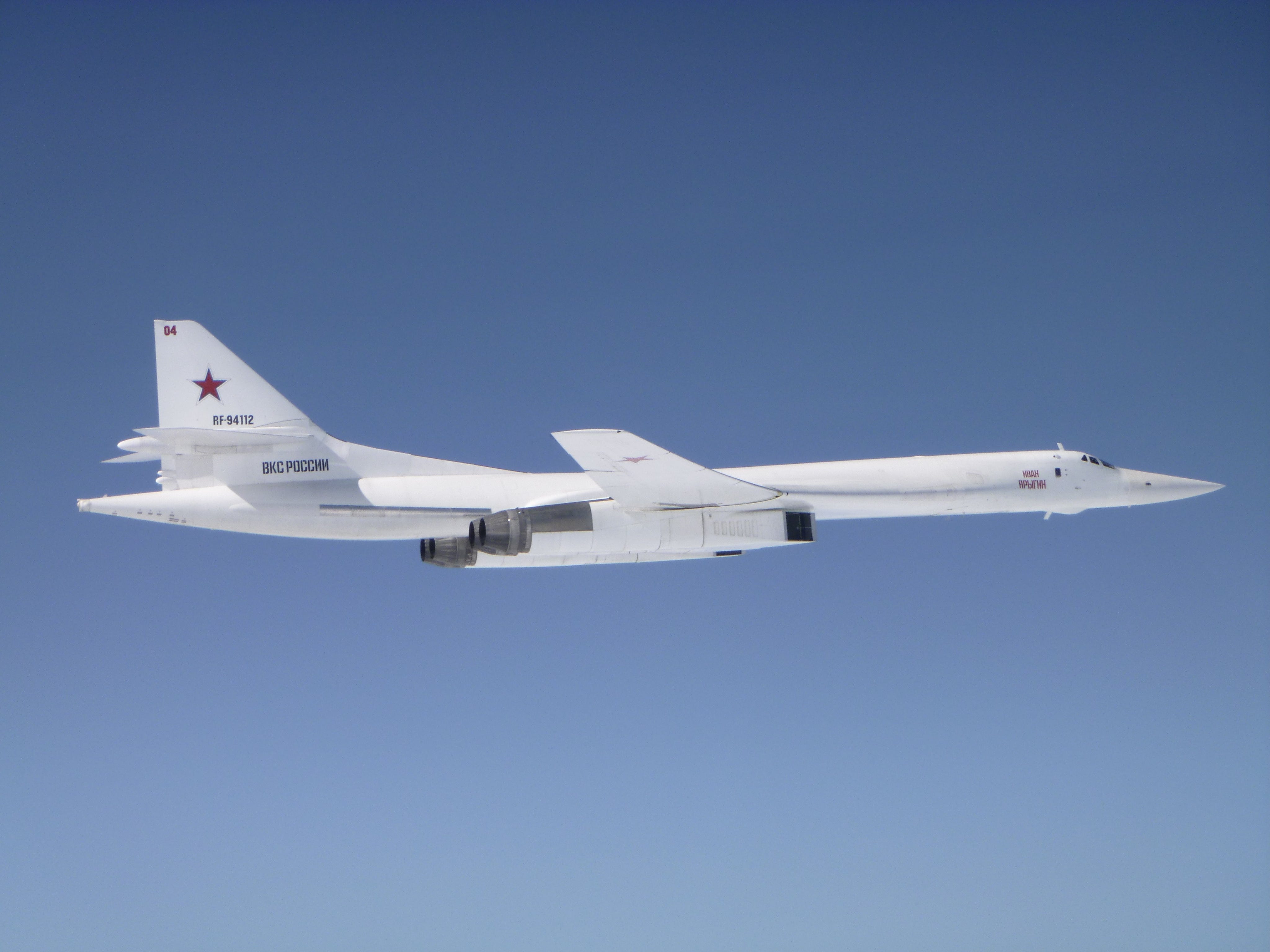 A Russian Tu-160, one of the aircraft types that Ukraine said it hit in its attack.