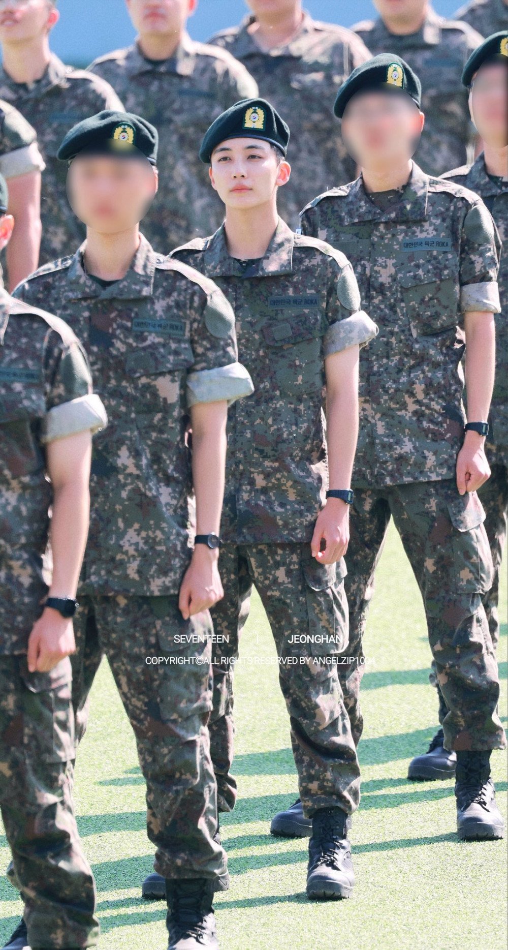Seventeen's Jeonghan Captivates with His Looks at New Recruit Training Graduation Ceremony 5 Jeonghan ceremony image 3