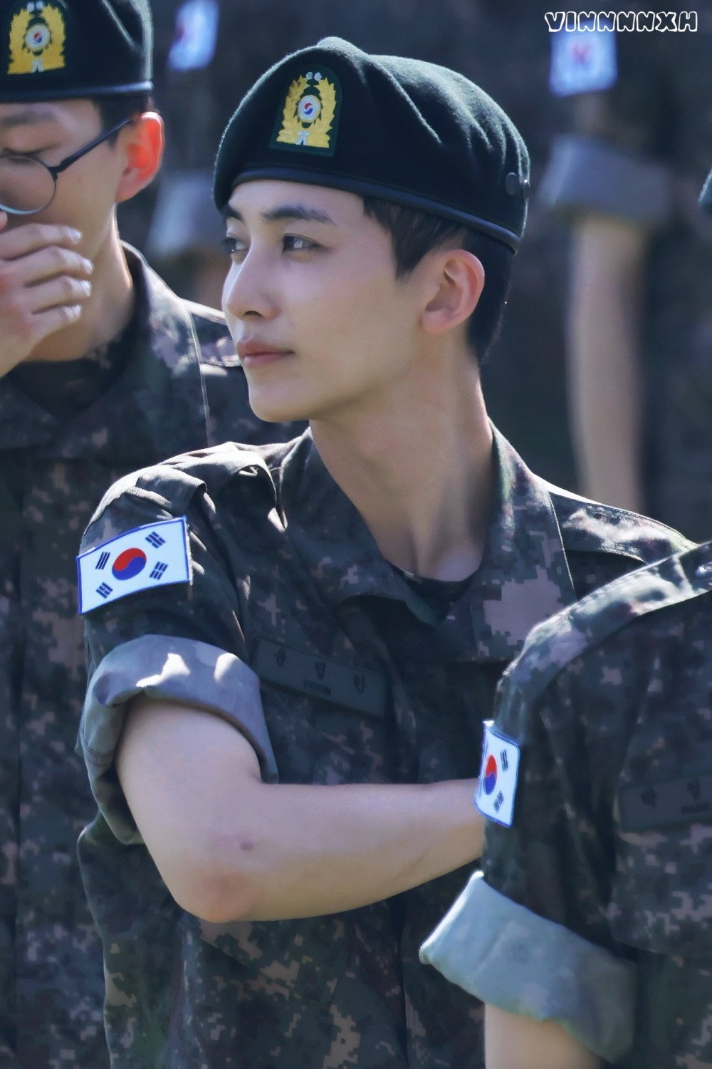 Seventeen's Jeonghan Captivates with His Looks at New Recruit Training Graduation Ceremony 9 Jeonghan ceremony image 7