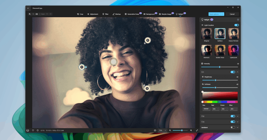 AI-Driven Relighting and Search Features Released in Microsoft Photos