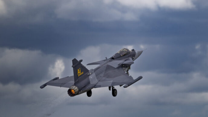 Gripen E flying with AI - ER_4426