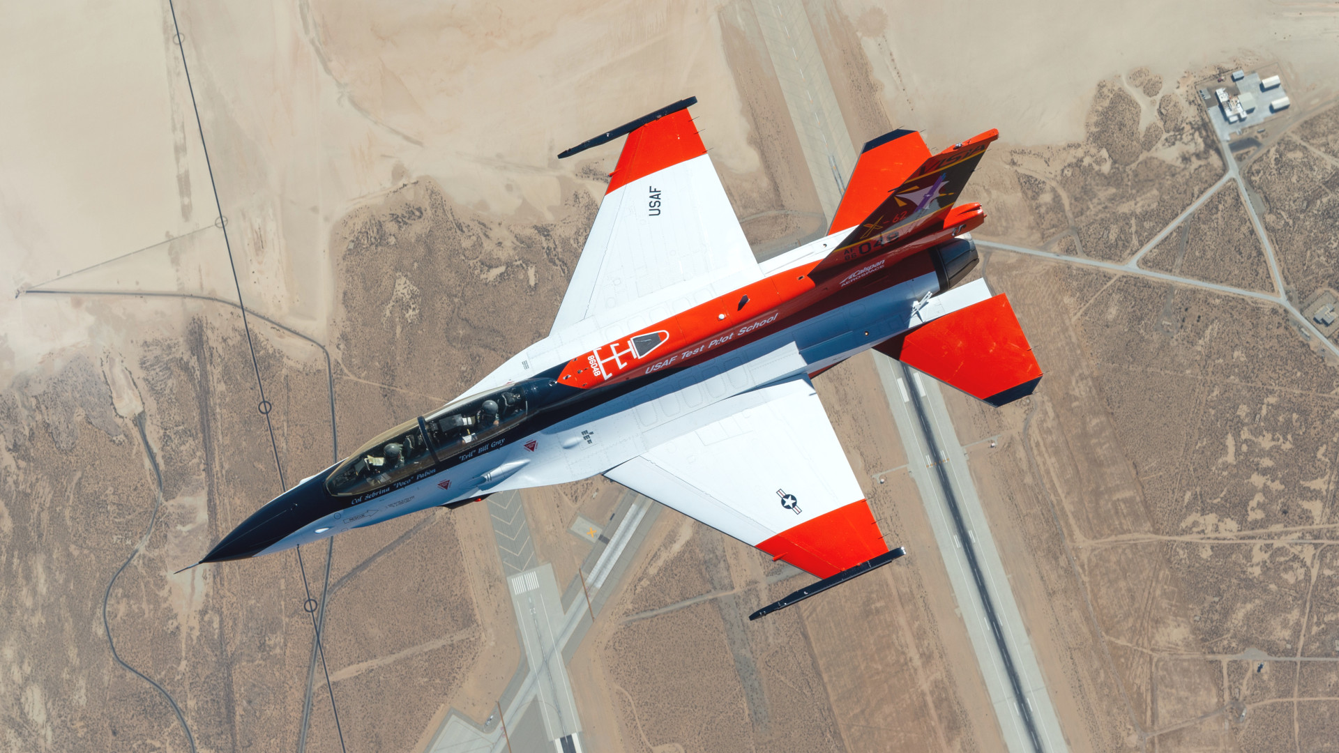The X-62A VISTA is based on a two-seat F-16D.