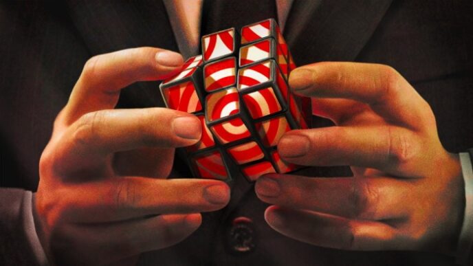 Ewan White illustration of two hands holding a Rubik’s cube