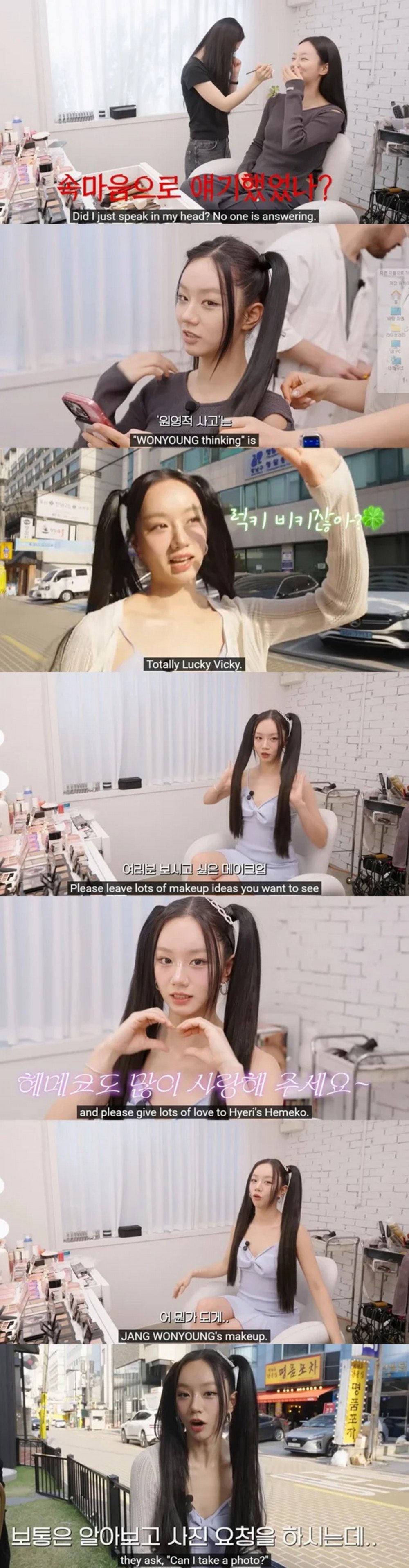 Hyeri fully embracing the Wonyoung aesthetic