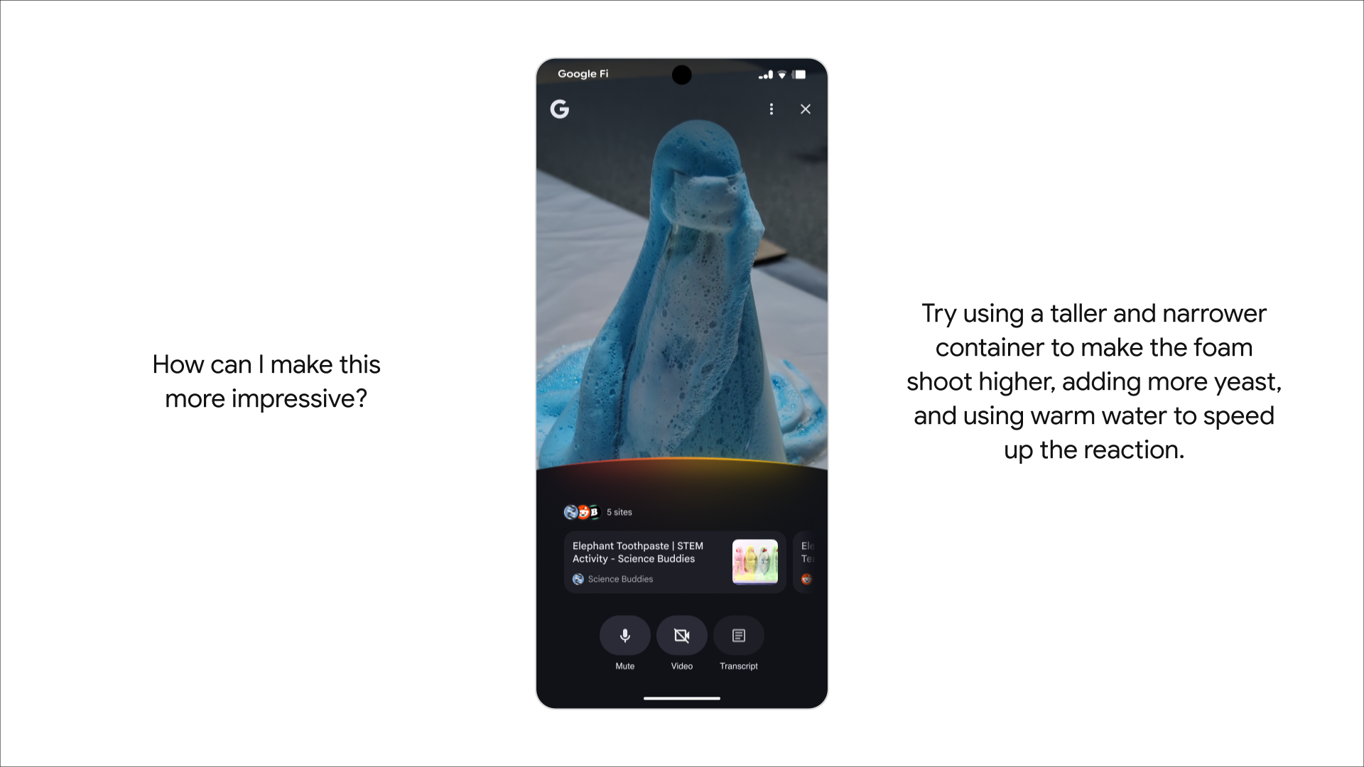 Search Live with video input