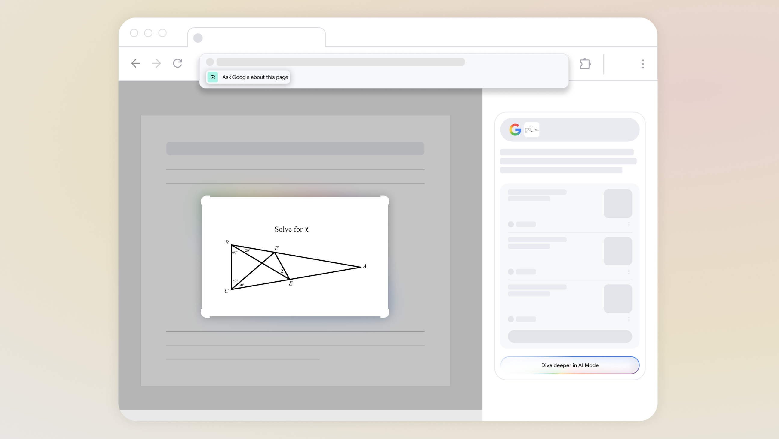 Ask Google about this page on desktop