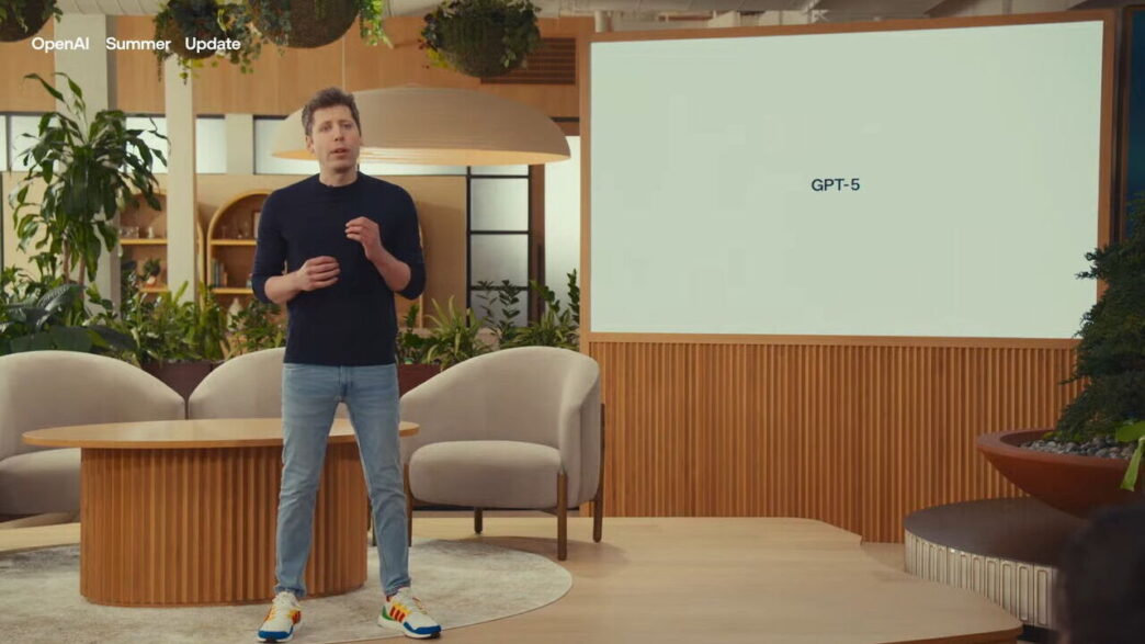 Sam Altman introducing Chat GPT-5