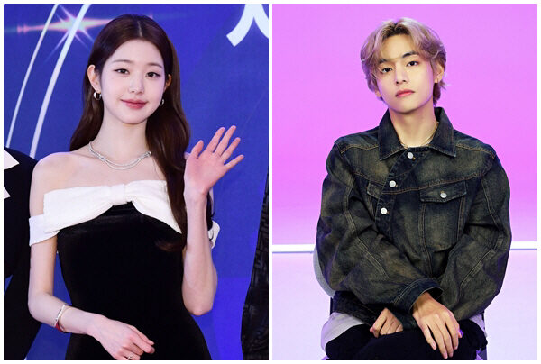 IVE’s Jang Wonyoung (left) and BTS’s V (right) | *Chosun Ilbo*
