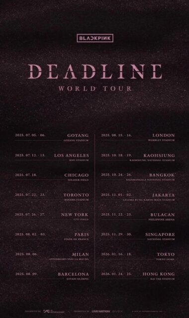 BLACKPINK Moves at Final "DEADLINE" Performance Ignite Rumors of Breakup 3 DEADLINE World Tour Dates | YG Entertainment
