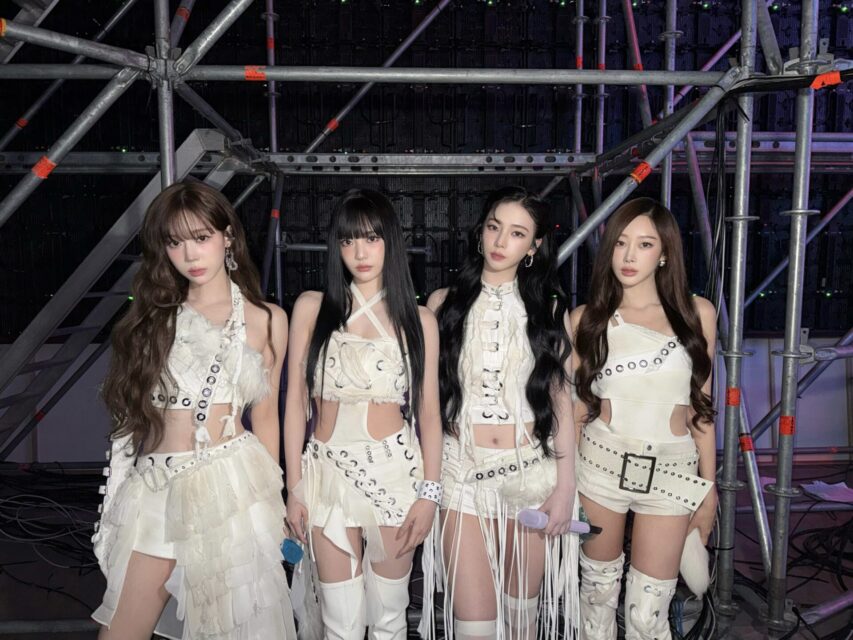 Aespa’s “Risky” Red Carpet Outfits at Melon Music Awards Face Backlash 2 aespa members on the red carpet