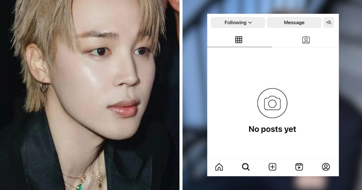 Jimin from BTS Suddenly Removes All Content from His Instagram Profile 1 Jimin Instagram cleared