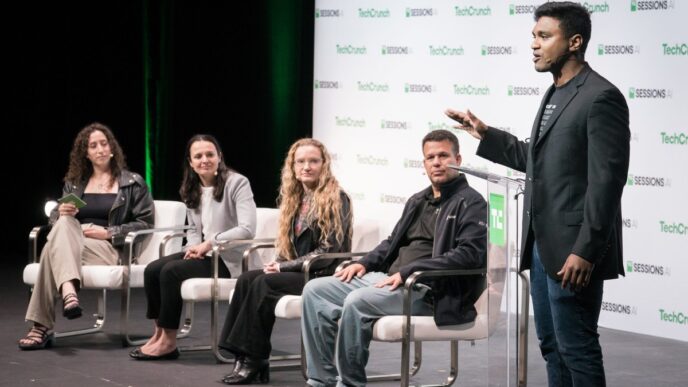 AI Startups Present Their Companies to a Panel of Judges