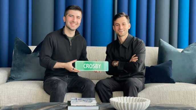 Crosby co-founders John Sarihan (left) and Ryan Daniels (right).
