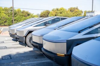 Dozens of Unsold Tesla Cybertrucks Accumulating in Detroit Parking Lot
