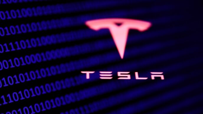 Tesla illustration logo