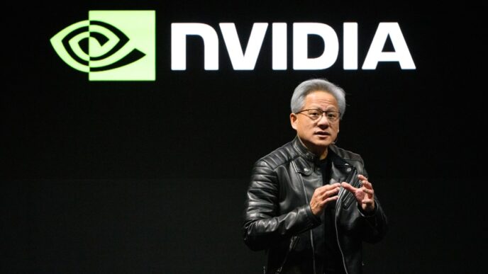 Jensen Huang, co-founder and chief executive officer of Nvidia Corp