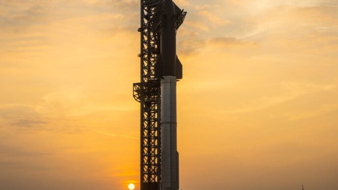 SpaceX Starship fully stacked