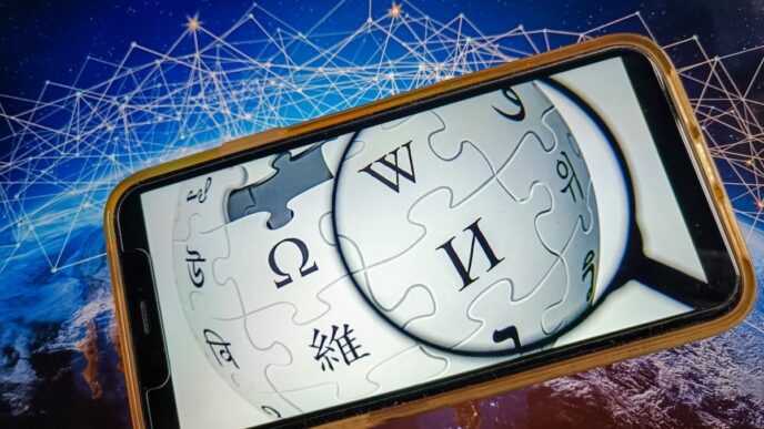 Illustration of the Wikipedia website application