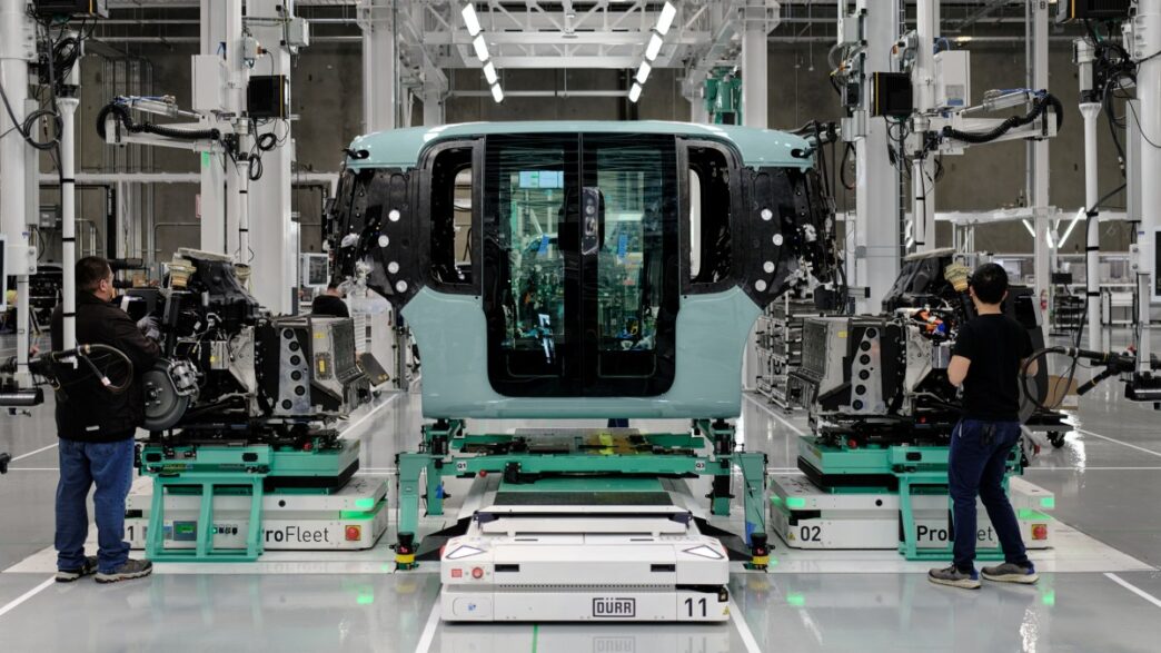 Zoox's new robotaxi production facility in Hayward, California