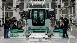 Zoox's new robotaxi production facility in Hayward, California