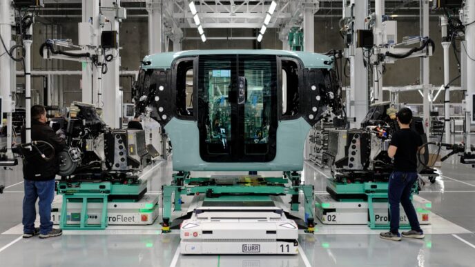 Zoox's new robotaxi production facility in Hayward, California