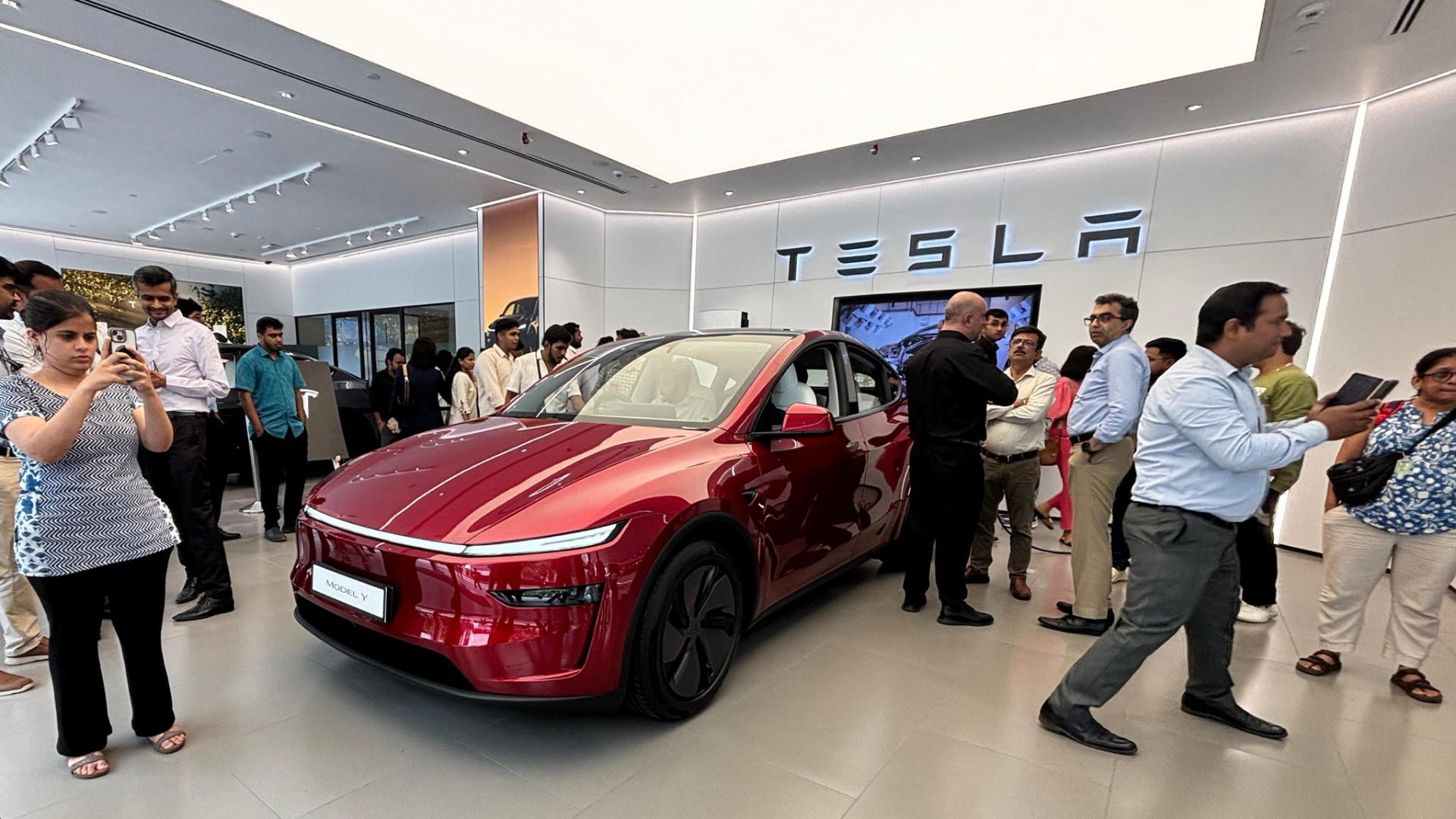 Tesla showroom in Mumbai