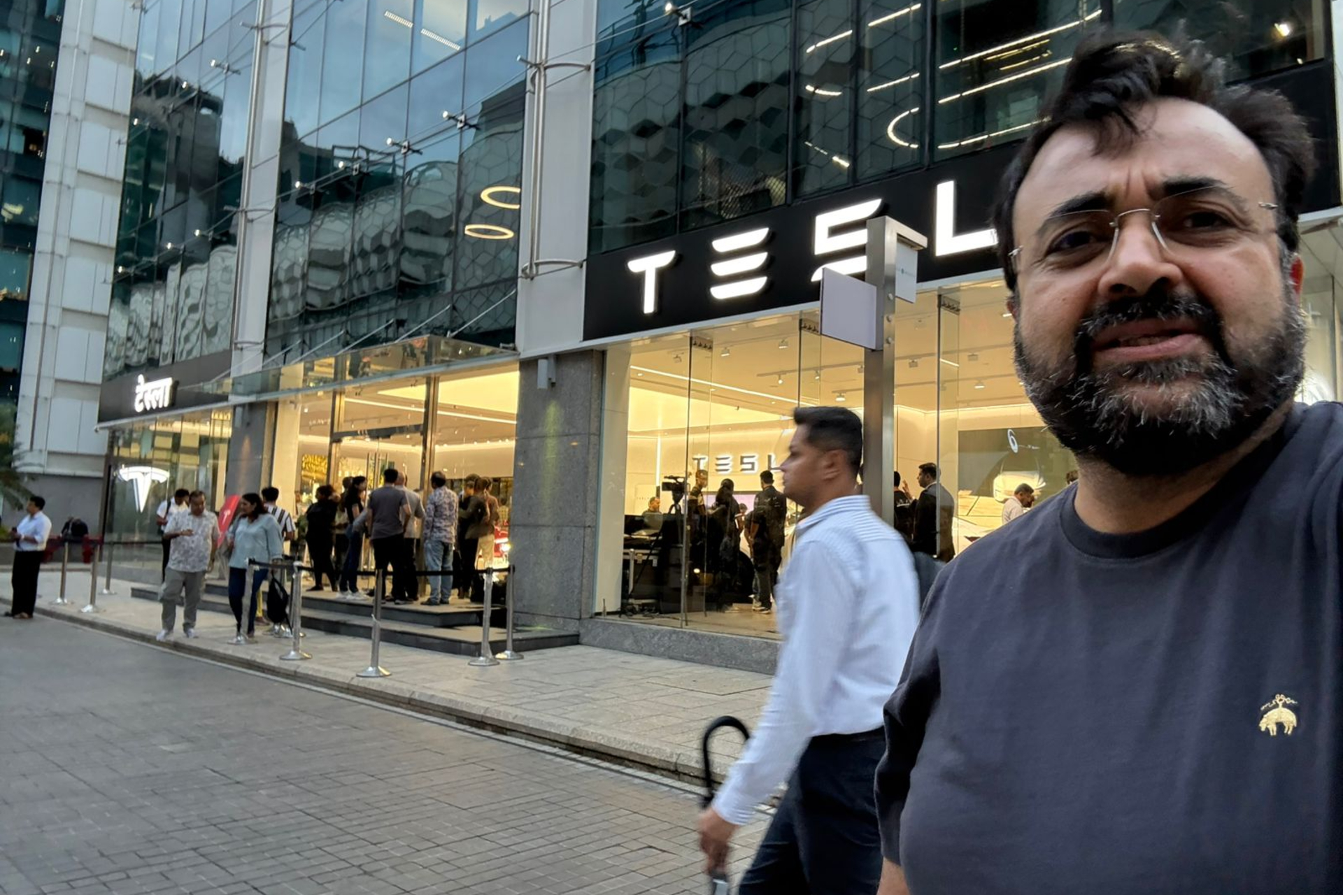 Kunal Khattar at Tesla India store