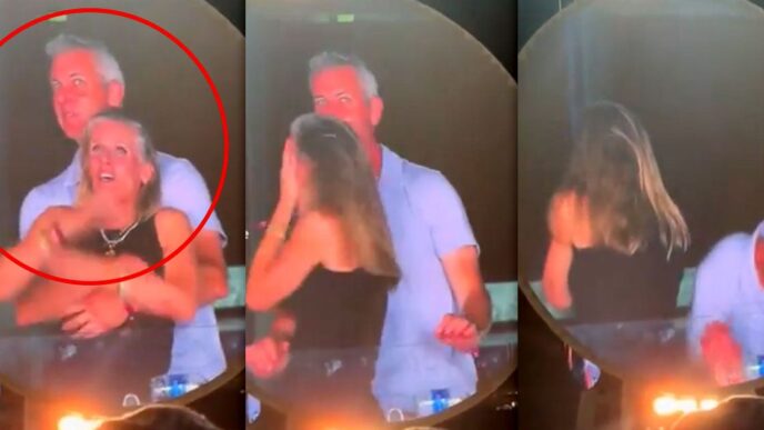 AI Company CEO Exposed in Public Affair on Concert Jumbotron