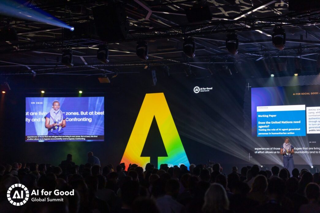 Abeba Birhane gives a keynote speech at the AI for Good Global Summit