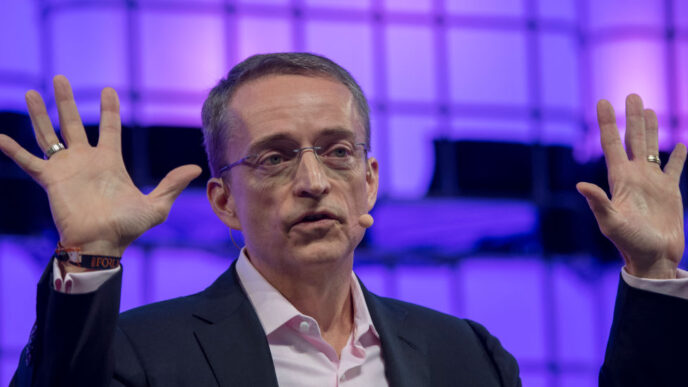 Pat Gelsinger , CEO, VMware, at the Web Summit in Altice Arena on November 08, 2017 in Lisbon, Portugal.