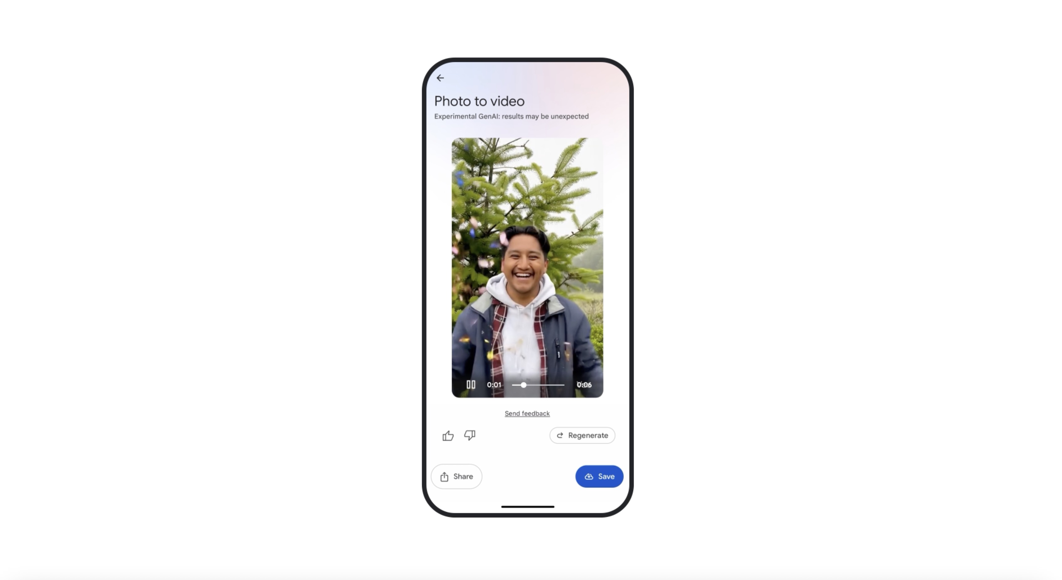 Photo to video example