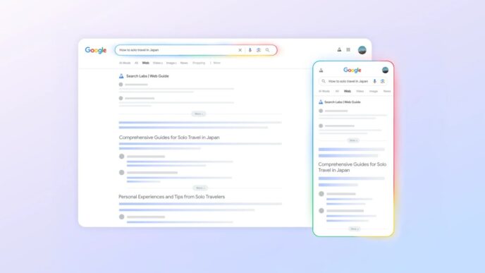 Google’s Latest Web View Search Test Uses AI to Arrange Results