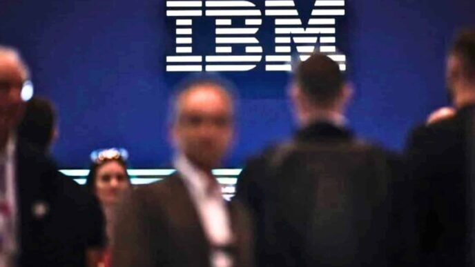 IBM Logo On A Wall