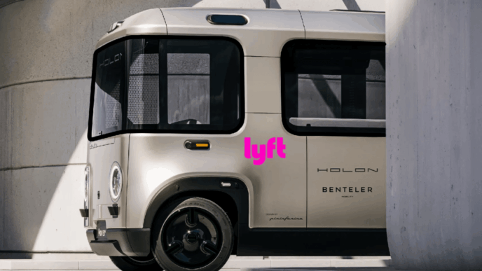 rendering of Lyft autonomous shuttle