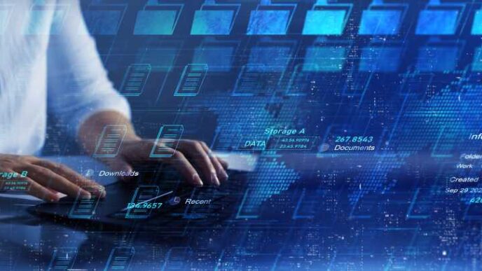 Online documentation database and document management system concept.