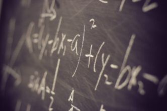 math equations on a chalkboard