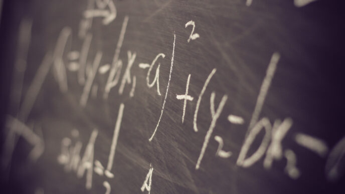 math equations on a chalkboard