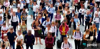 Crowd with faces pixelated by Pimloc Secure Redact AI video-privacy platform after Amadeus-led $5m investment