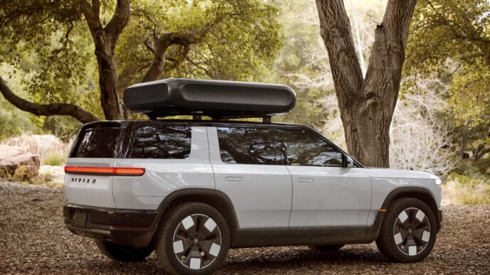 Rivian R2 treehouse tent
