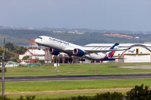 an Aeroflot flight taking off