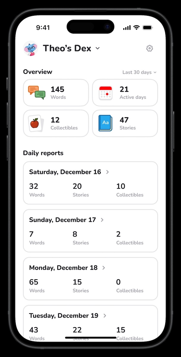 Dex app screenshot