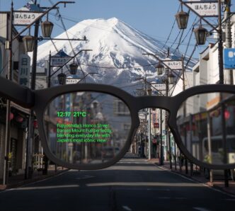 A rendering of the Halo AI smart glasses.
