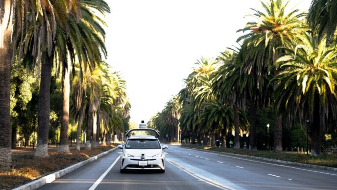 Nuro autonomous vehicle on road