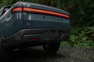 back of Rivian EV
