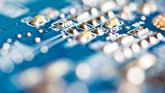 close up of a semiconductor