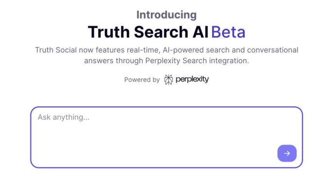 Truth Social by Trump Trials AI-Powered Search Tool from Perplexity