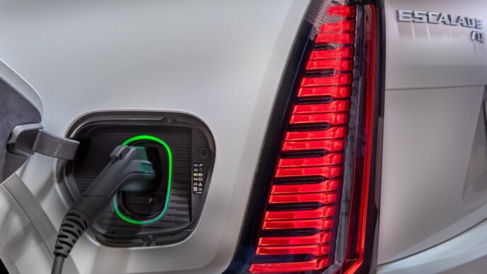 CADILLAC Escalade EV charging plug